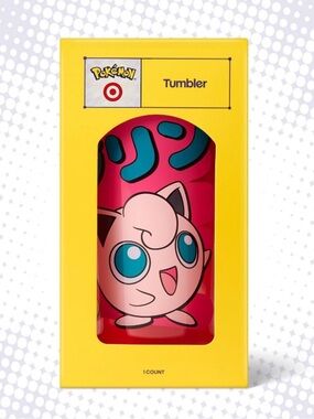 Pokémon Jigglypuff Tumbler - Pink & Teal Design, 20 oz, Limited Edition 2026